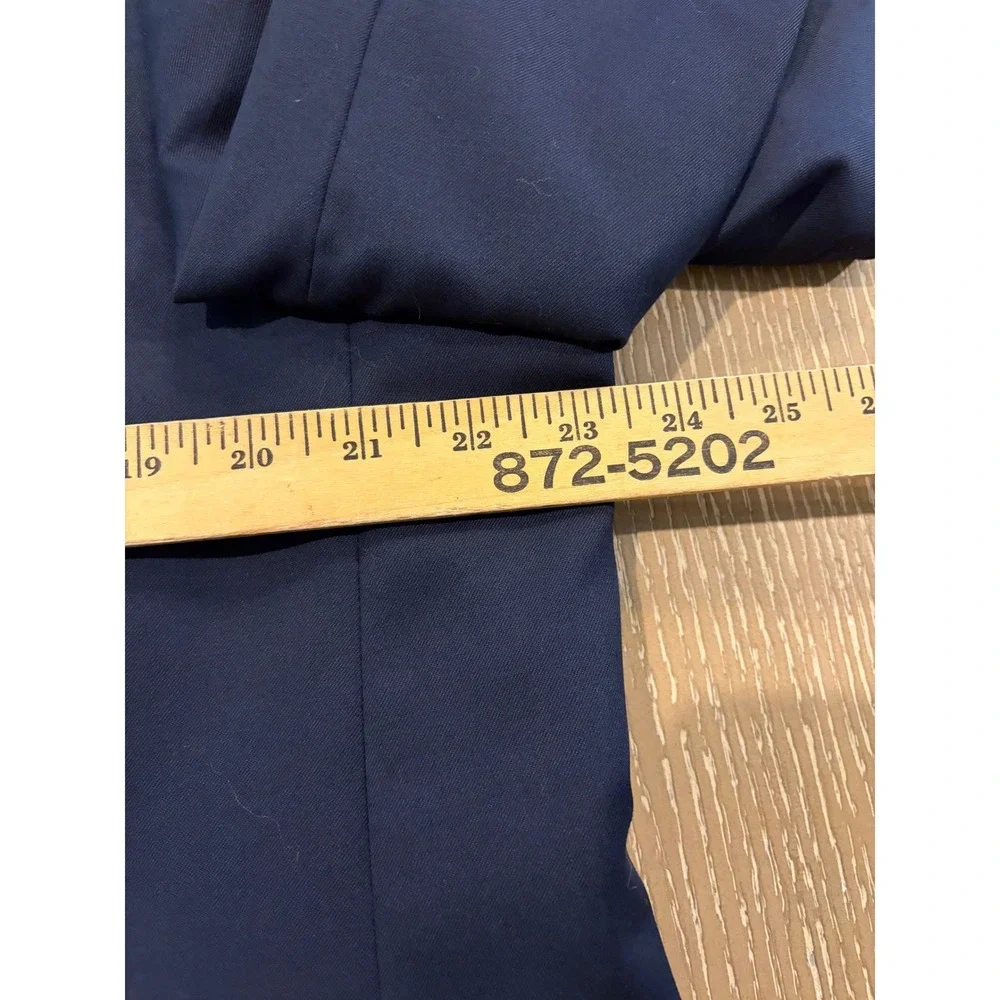 Paul Fredrick Navy Wool Suit Jacket Mens 44R‎ Gold Button Blazer Classic